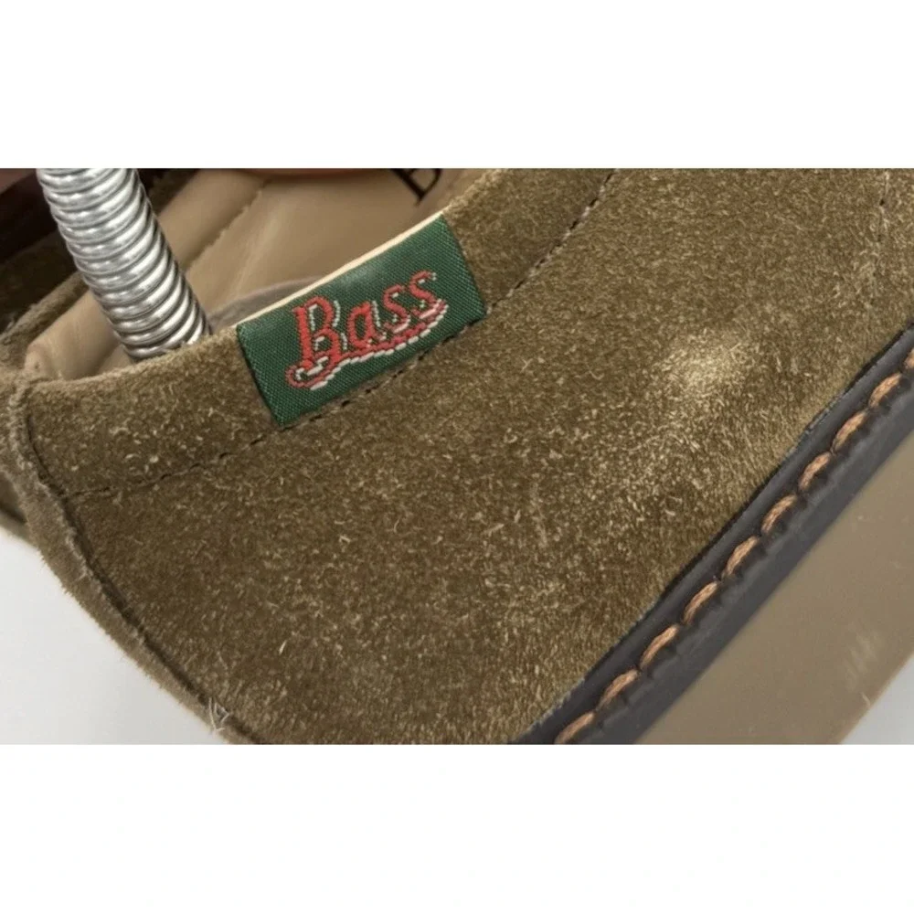 GH Bass Pasadena Suede Shoes Men's 7M Olive Brown Leather Lace Up Oxford Derbies
